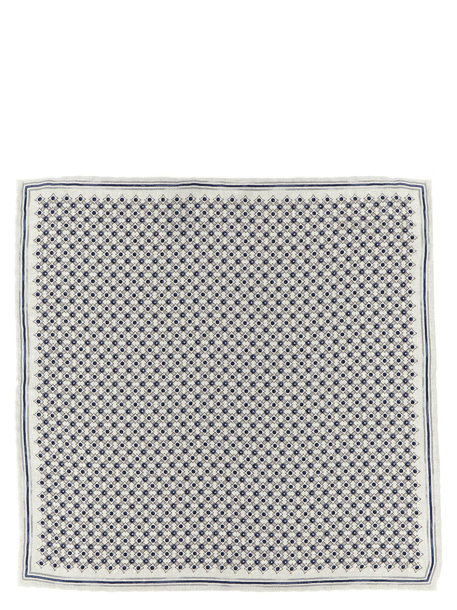 Brunello Cucinelli Silk Double-Face Scarf — Cream Scarfs