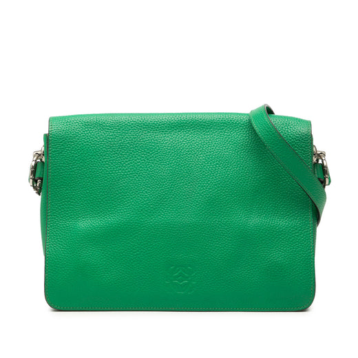 Pebbled Calfskin Anagram Flap Crossbody - Image 1