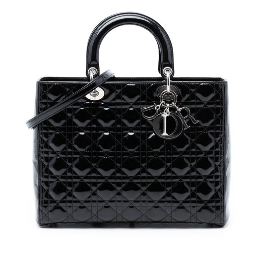 Large Patent Cannage Lady Dior - Image 1