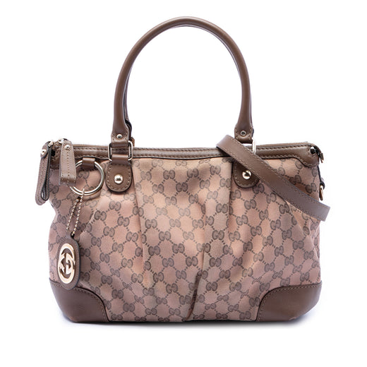 GG Canvas Sukey Satchel - Image 1