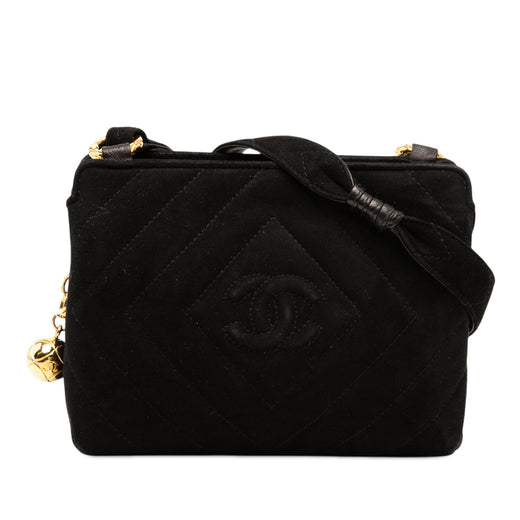 CC Diamond Quilted Suede Crossbody - Image 1