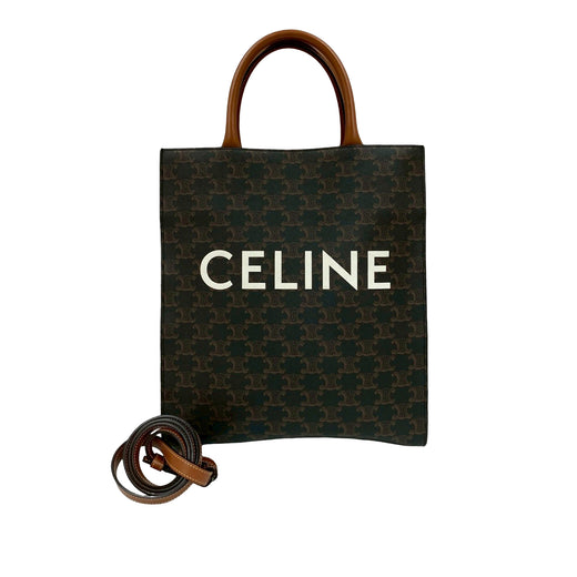 Small Triomphe Coated Canvas Vertical Cabas Tote - Image 1