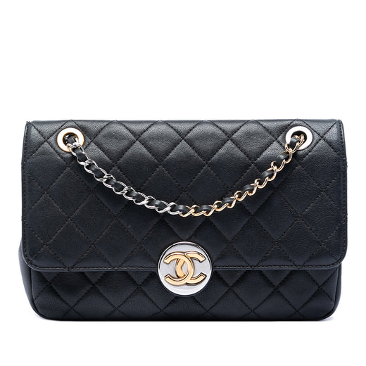 Quilted Lambskin Turn and Lock Flap - Image 1