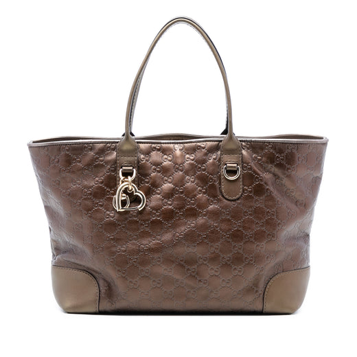 Metallic Guccissima Heart Bit Tote - Image 1