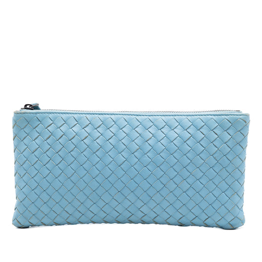 Small Nappa Intrecciato Zip Pouch - Image 1