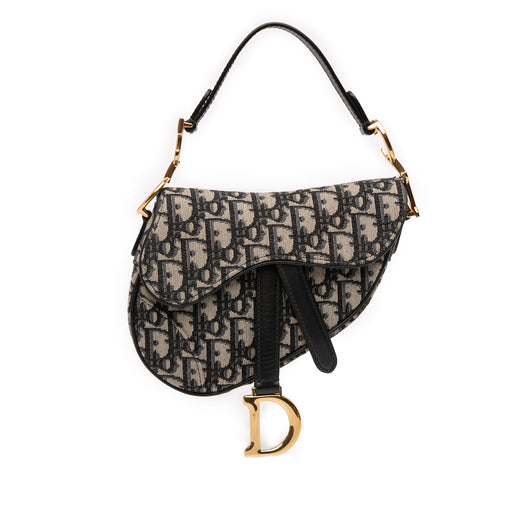 Mini Oblique Canvas Saddle Bag - Image 1