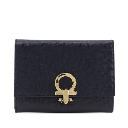 Leather Gancini Trifold Small Wallet - Image 1