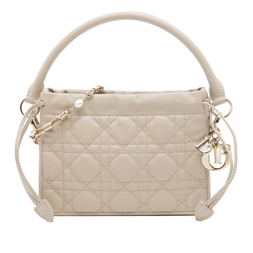 Mini Lambskin Cannage Milly Drawstring Bag - Image 1