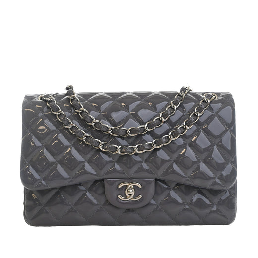 Jumbo Classic Striped Patent Double Flap - Image 1