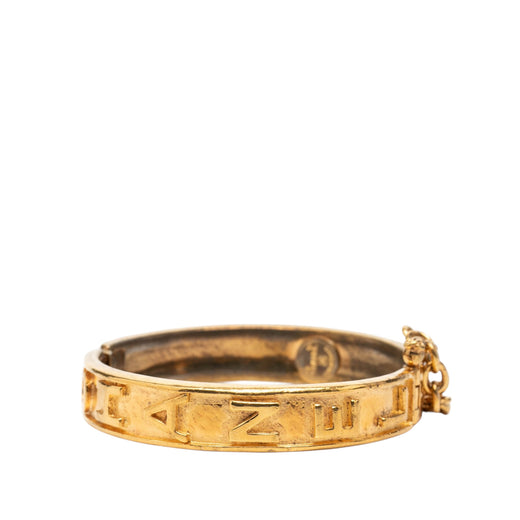 Gold Plated Logo Bangle Bracelet - Image 1