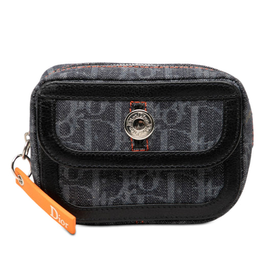 Oblique Denim Flight Coin Pouch - Image 1
