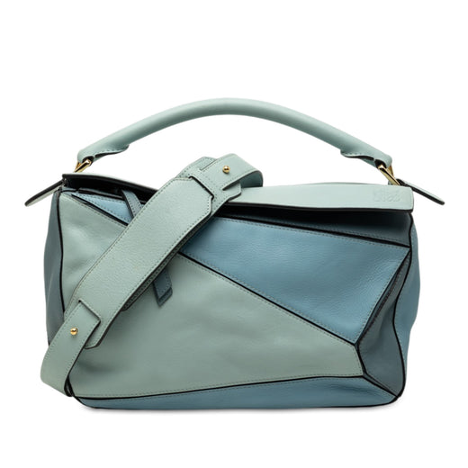Medium Tricolor Calfskin Puzzle Satchel - Image 1