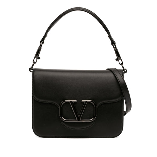 Calfskin Logo Flap Satchel - Image 1