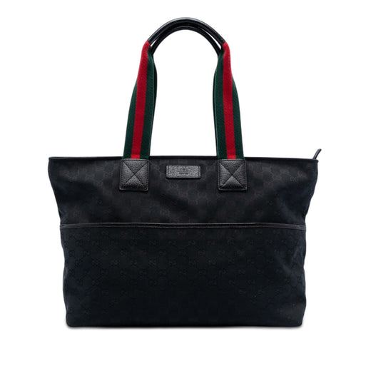GG Canvas Web Tote - Image 1