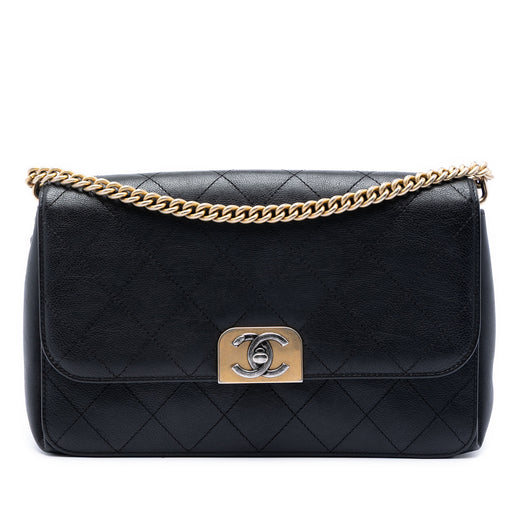 Medium Quilted Calfskin Straight Lined Flap - Image 1
