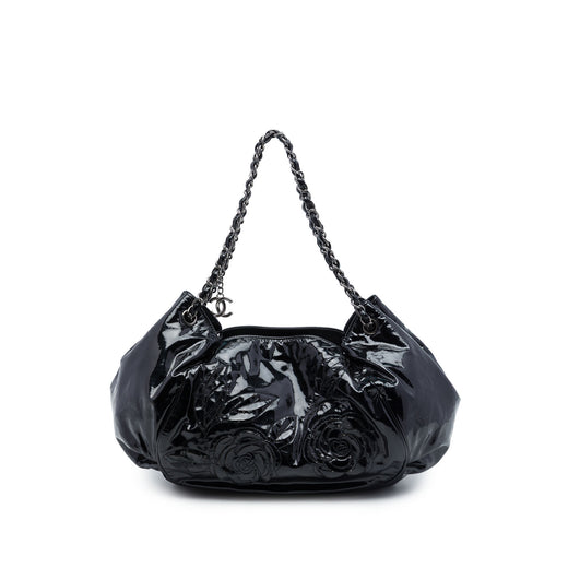 Patent Accordion Camellia Tote - Image 1