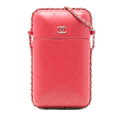 CC Quilted Lambskin Chain Around Phone Holder - Image 1