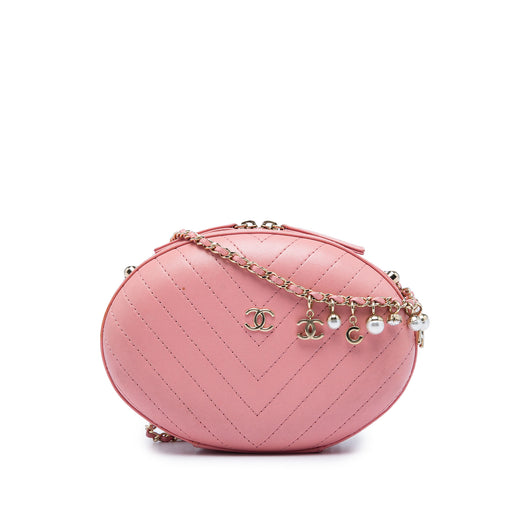 Chevron Stitched Calfskin La Pausa Evening Bag - Image 1