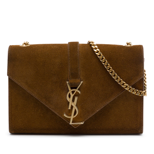 Small Suede Monogram Envelope Crossbody - Image 1