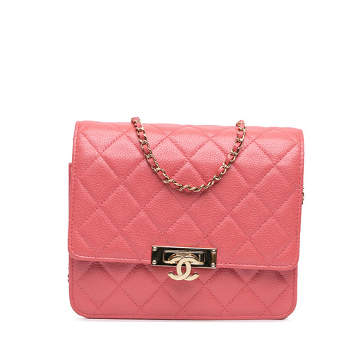 Quilted Caviar Golden Class Wallet On Chain - Image 1