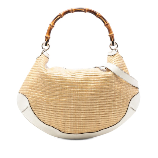 Raffia Peggy Bamboo Hobo - Image 1