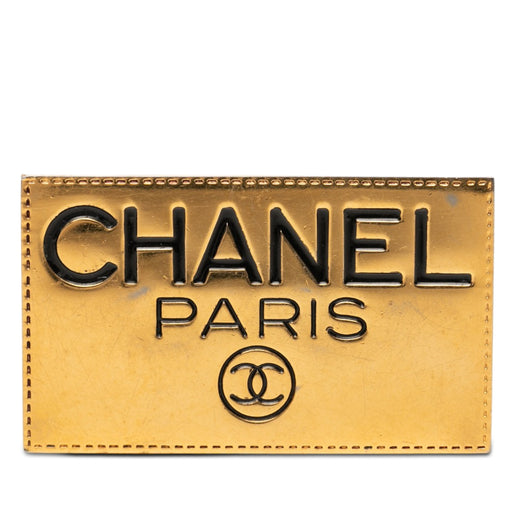 CC Gold Plated Logo Plate Brooch - Image 1