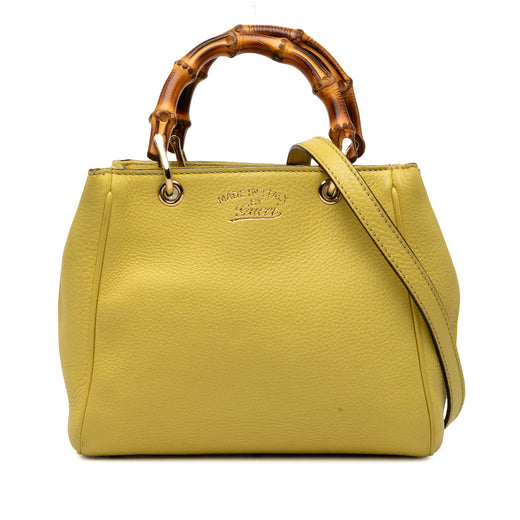 Mini Calfskin Bamboo Shopper Satchel - Image 1