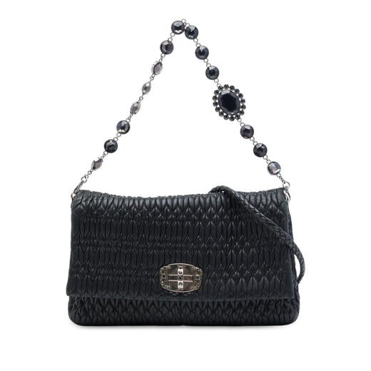Matelasse Nappa Crystal Chain Satchel - Image 1