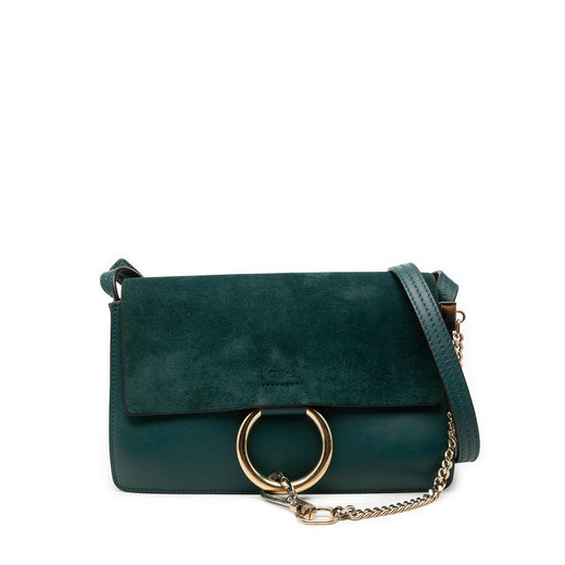 Small Suede and Calfskin Faye Crossbody - Image 1