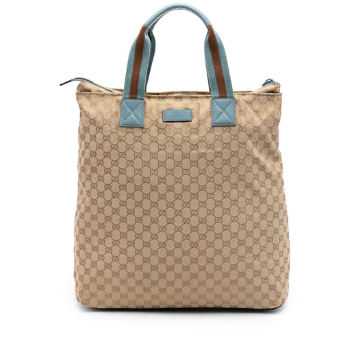 GG Canvas Web Vertical Tote - Image 1