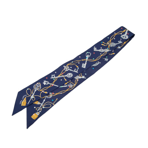 Les Cles a Pois Silk Twilly Scarf - Image 1