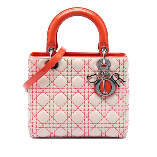 Medium Lambskin Cannage Stitched Lady Dior - Image 1