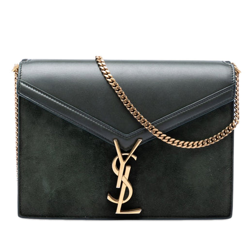 Suede and Calfskin Monogram Cassandra Clasp Bag - Image 1