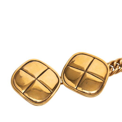 Gold Plated Quilt Charm Chain Belt - Image 1
