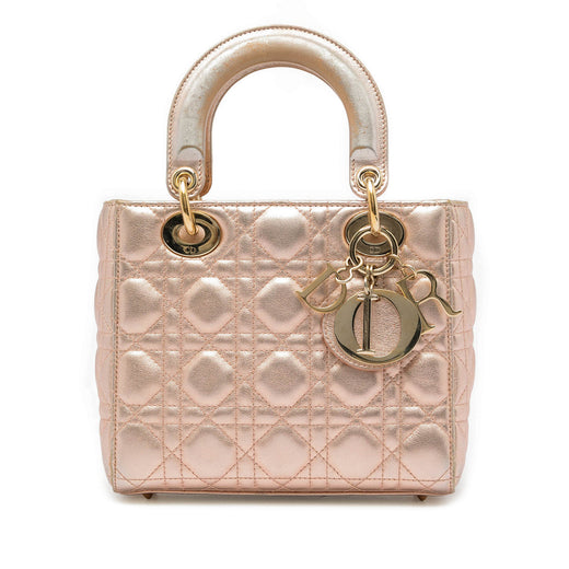 Small Metallic Lambskin Cannage My ABCDior Lady Dior - Image 1