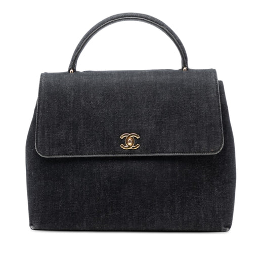 CC Denim Kelly Top Handle Bag - Image 1