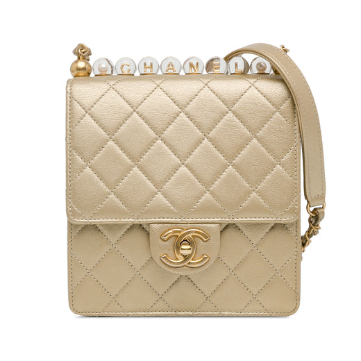 Small Lambskin Chic Pearls Flap - Image 1