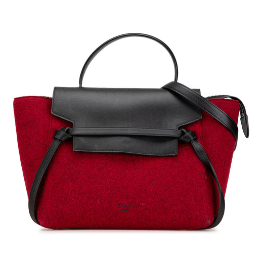Mini Felt and Calfskin Belt Satchel - Image 1