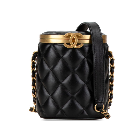 Mini Quilted Lambskin Crown Box Bag - Image 1