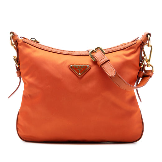 Saffiano Trimmed Tessuto Zip Top Crossbody - Image 1