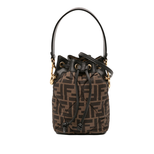 Mini Quilted Silk FF 1974 Mon Tresor Bucket Bag - Image 1