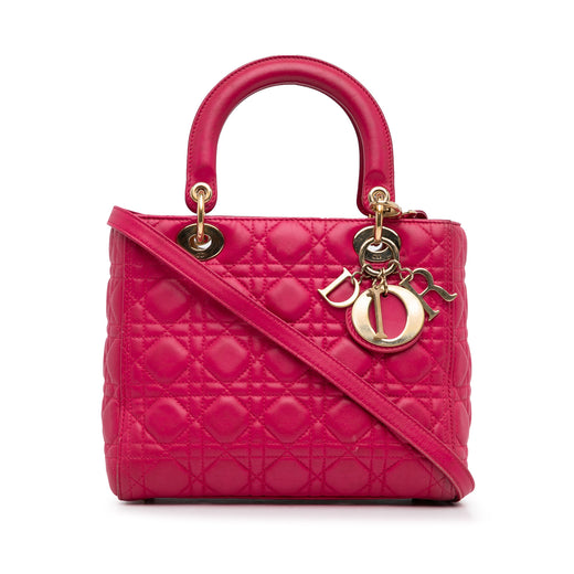Medium Lambskin Cannage Lady Dior - Image 1