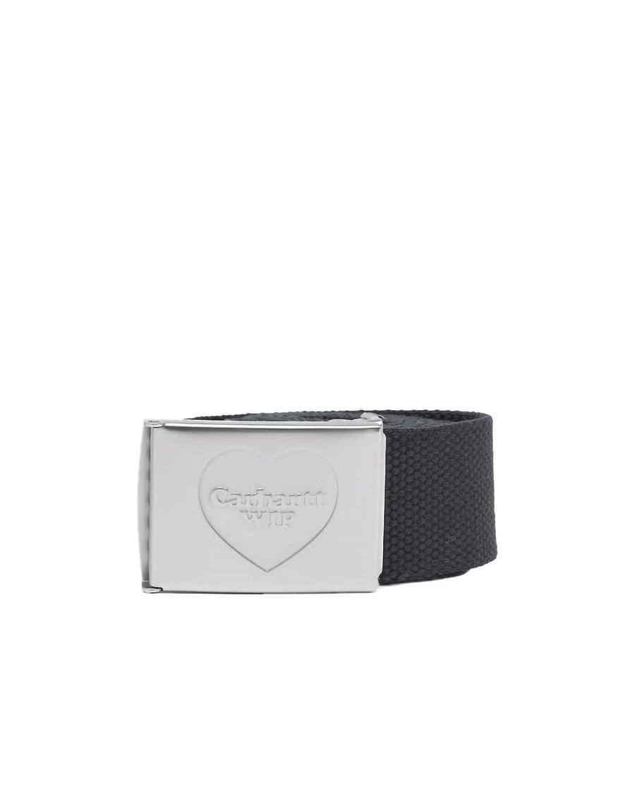 Carhartt Wip Heart Clip Metal Buckle Belt — Black Polyester