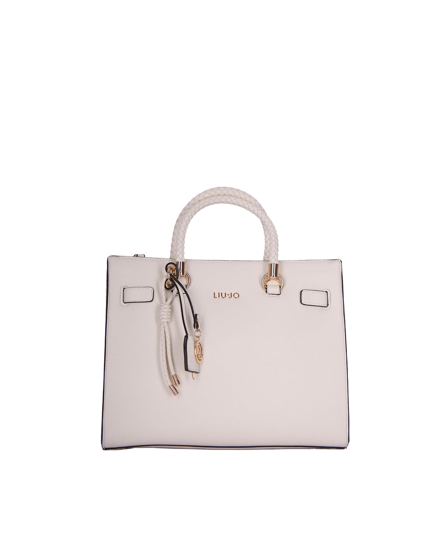 Liu Jo Manh Top Handle Bag — Cream Polyurethane