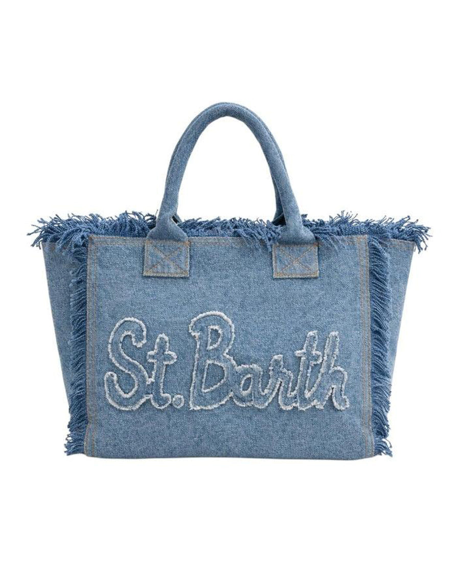 Mc2 Saint Barth Vanity Shoulder Bag — Blue Cotton