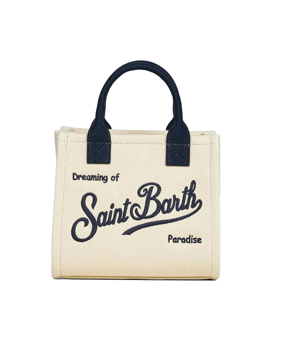 Mc2 Saint Barth Vanity Midi Shoulder Bag — White Cow Leather