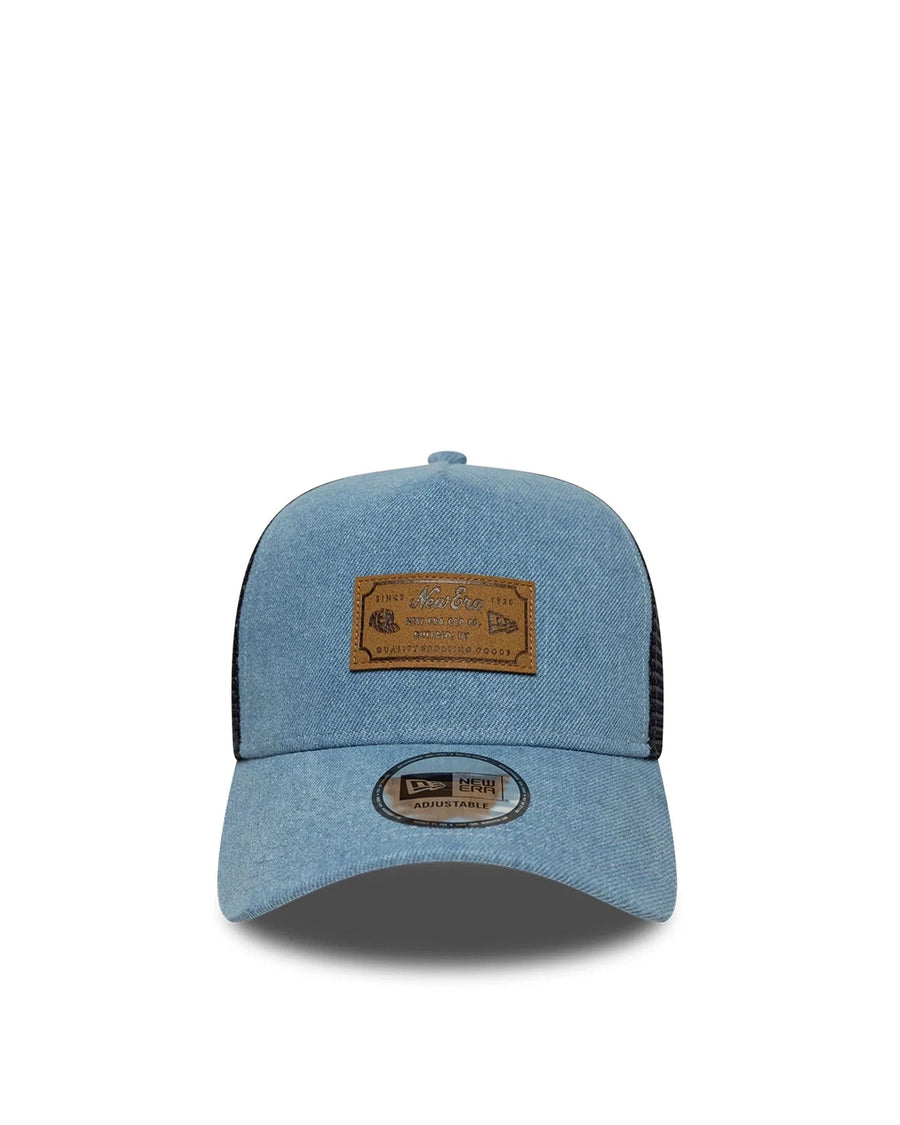 New Era Cap 60856334 Denim Trucker A-Frame Baseball — Blue Cotton Caps