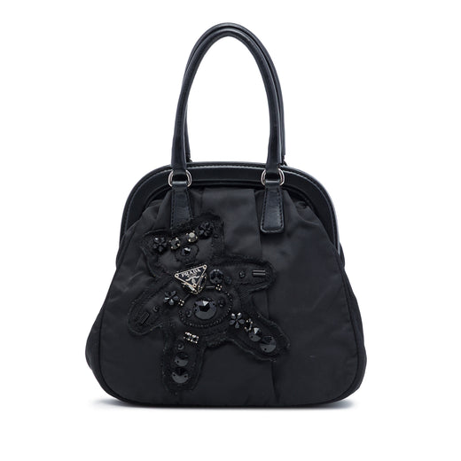 Beaded Tessuto Evening Bear Frame Handbag - Image 1