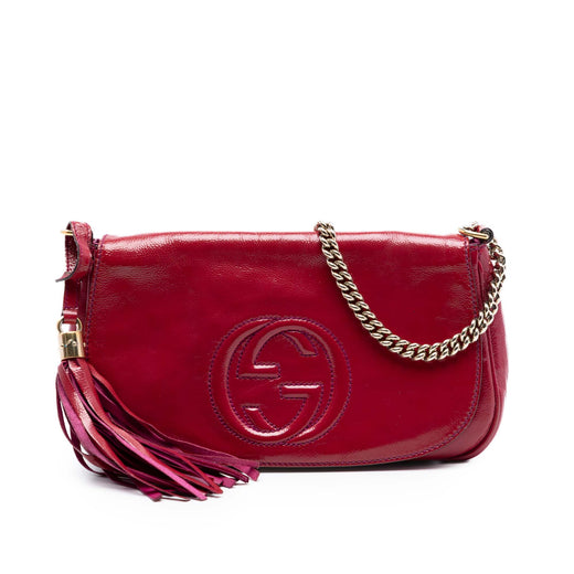 Medium Patent Soho Chain Flap Crossbody - Image 1