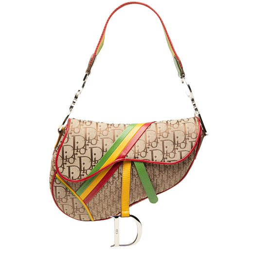 Diorissimo Canvas Rasta Saddle Bag - Image 1